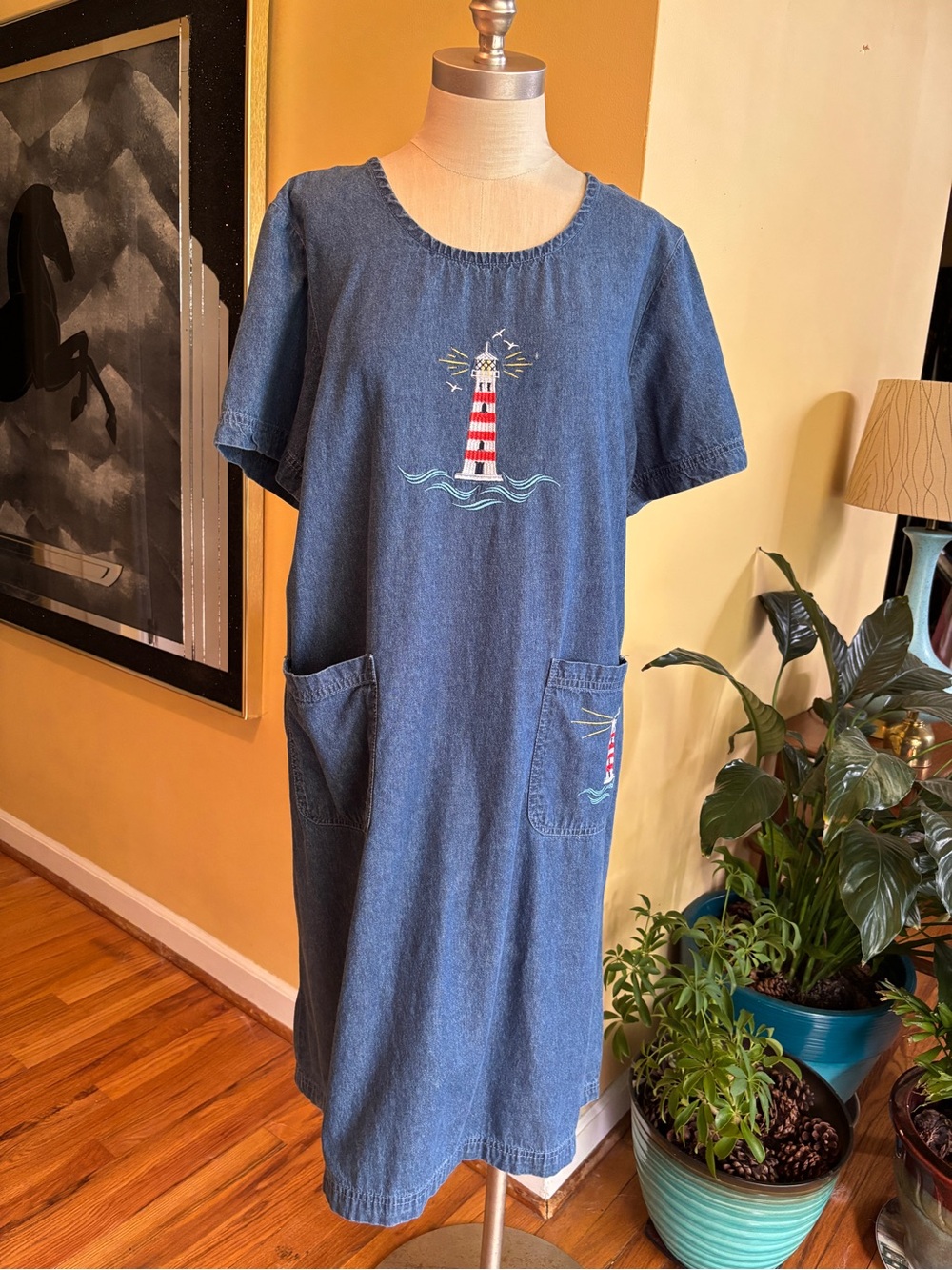vintage denim blair lighthouse dress